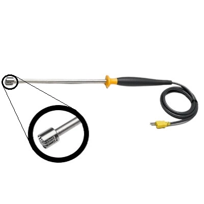 FLUKE 80PK-27 SureGrip Industrial Surface Temperature Probe, Type-K, for Flat or Slightly Convex Surfaces, Measurement Range -127°C to 600°C