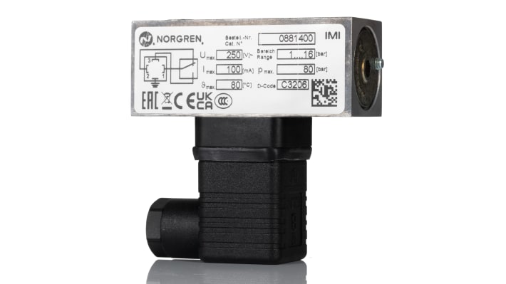 Norgren Pressure Switch, Flange 1bar to 16 bar – Model: 0881400000000000