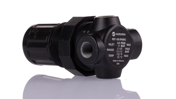 IMI Norgren G 1/8 Pneumatic Regulator - 0.3bar to 10bar, 20bar max. input – Model: R07-105-RNMG