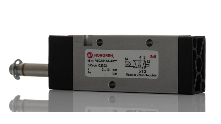 IMI Norgren 5/2 Pneumatic Solenoid Valve - Solenoid/Air G 1/8 V60 Series – Model: V60A513A-A3000