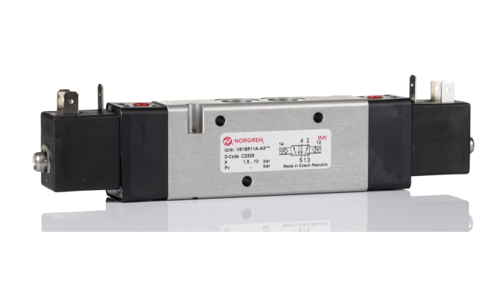 IMI Norgren 5/2 Pneumatic Solenoid Valve - Solenoid/Solenoid G 1/4 V61 Series – Model: V61B511A-A313J