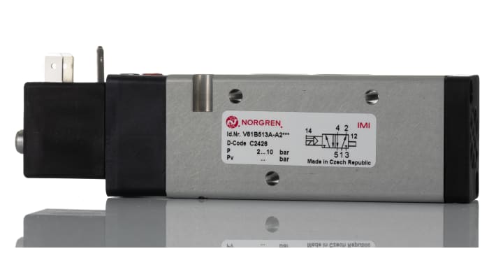 IMI Norgren Pneumatic Solenoid Valve - Solenoid/Air G 1/4 V61 Series 220 V ac, 240 V ac – Model: V61B513A-A219J