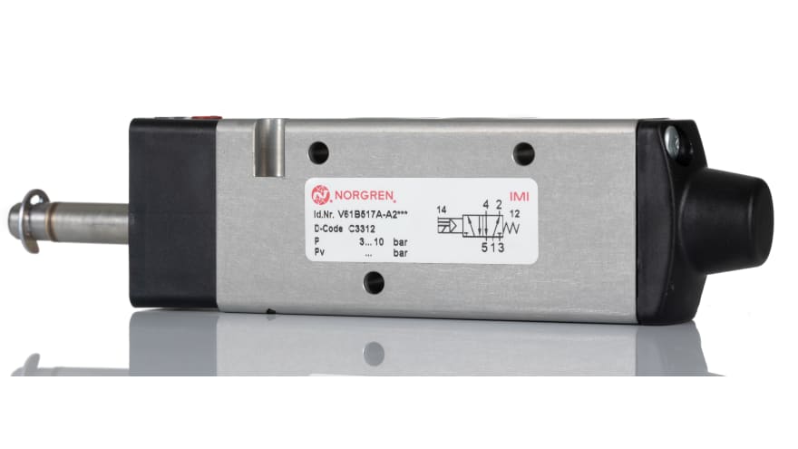 IMI Norgren 5/2 Pneumatic Solenoid Valve - Solenoid/Spring G 1/4 V61 Series – Model: V61B517A-A2000