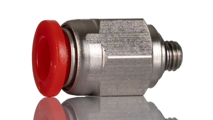 IMI Norgren Pneufit C Series Straight Threaded Adaptor, M5 Male to Push In 6 mm, Threaded-to-Tube Connection Style, – Model: C02250605