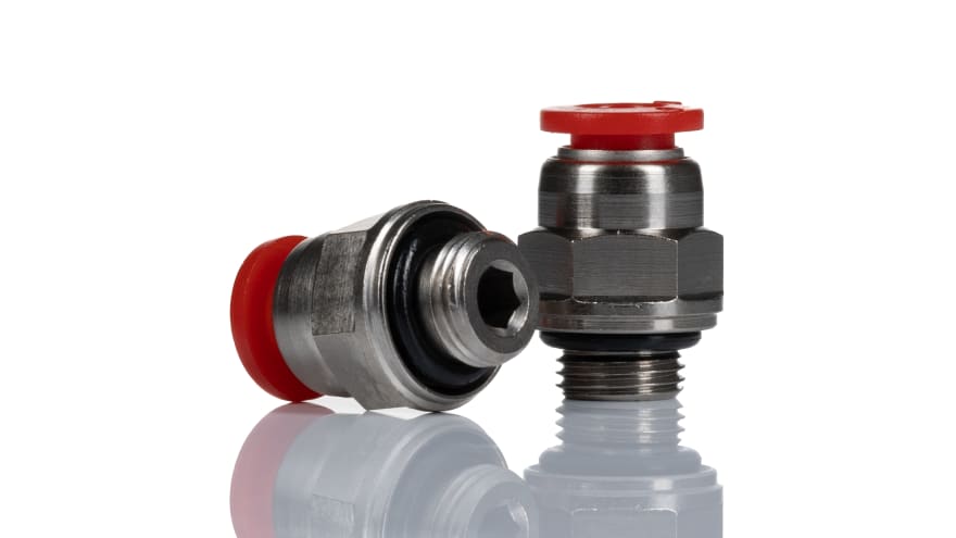 IMI Norgren Pneufit C Series Straight Fitting, G 1/8 Male to Push In 6 mm, Threaded-to-Tube Connection Style, C02250618 – Model: C02250618