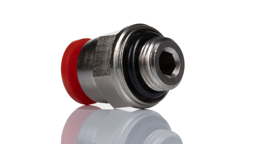 IMI Norgren Pneufit C Series Straight Fitting, G 1/8 Male to Push In 6 mm, Threaded-to-Tube Connection Style, C02250618 – Model: C02250618