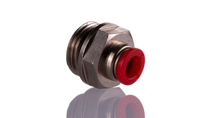 IMI Norgren Straight Fitting, G 1/2 Male to Push In 8 mm, Threaded-to-Tube Connection Style – Model: C02250848