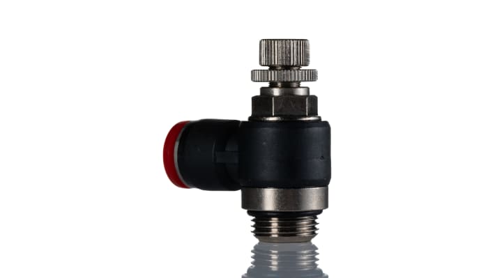 IMI Norgren Pneutic C Series Threaded Flow Controller, G 3/8 Male Inlet Port, 10mm Tube Inlet Port x 10mm Tube Outlet – Model: C0K511038