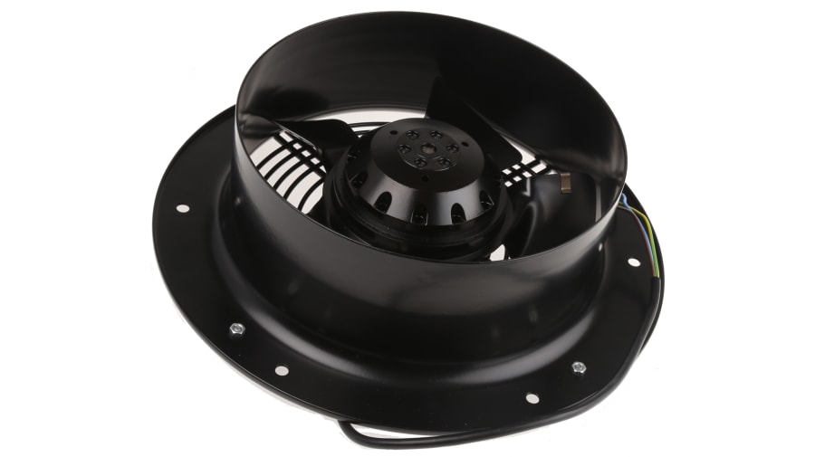 ebm-papst W4S200 Series Axial Fan, 230 V ac, AC Operation, 375m³/h, 40W, 300mA Max, 200 x 80mm – Model: W4S200-CA02-02