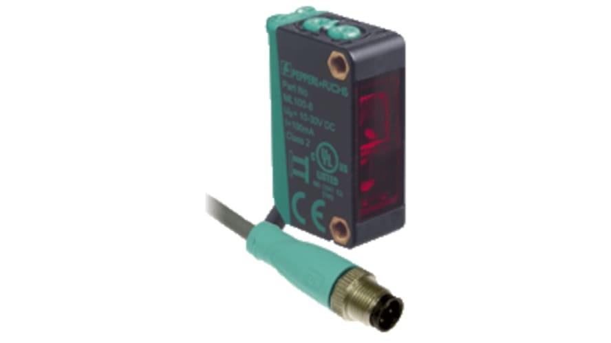 ML100-8-H-350-RT/103/115b, Pepperl + Fuchs Background Suppression Photoelectric Sensor, Block Sensor, 350 mm Detection Range – Model: ML100-