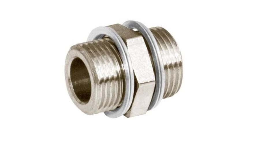 Norgren 16 Series Straight Threaded Adaptor, G 3/4 Male to G 1/2 Male, Threaded Connection Style, 16020 – Model: 160206848