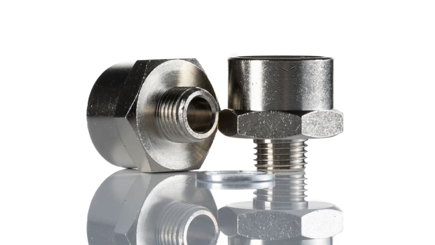 Norgren 16 Series Straight Threaded Adaptor, G 1/4 Male to G 1/2 Female, Threaded Connection Style – Model: 160232848