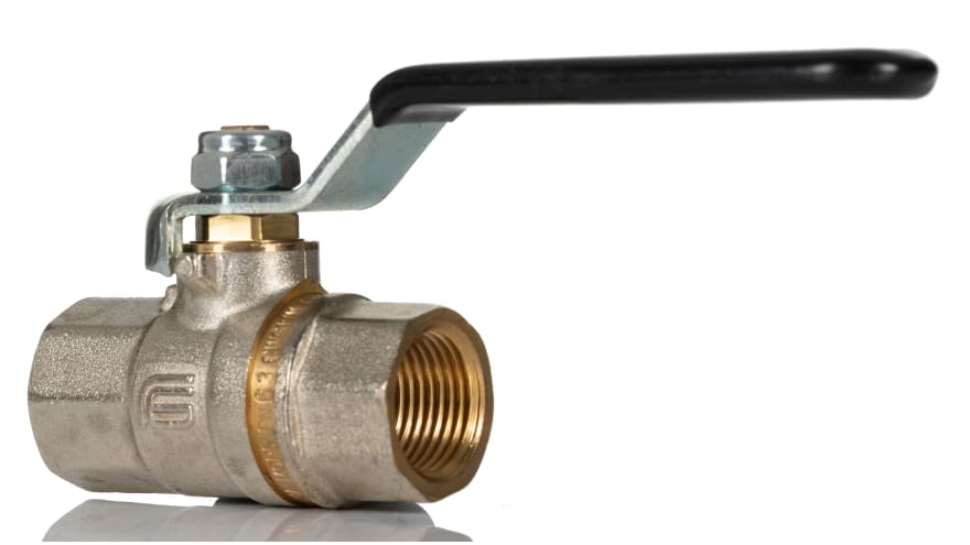 Norgren Nickel Plated Brass Ball Valve, Process Ball Valve, ISO 3/8in, 8mm, -0.4 → 40bar Operating Pressure – Model: 602112138