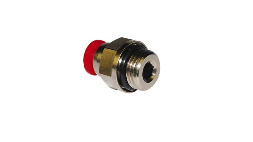 Norgren PNEUFIT Series Threaded-to-Tube, G 3/8 Male to Push In 4 mm, Threaded-to-Tube Connection Style – Model: C02250438