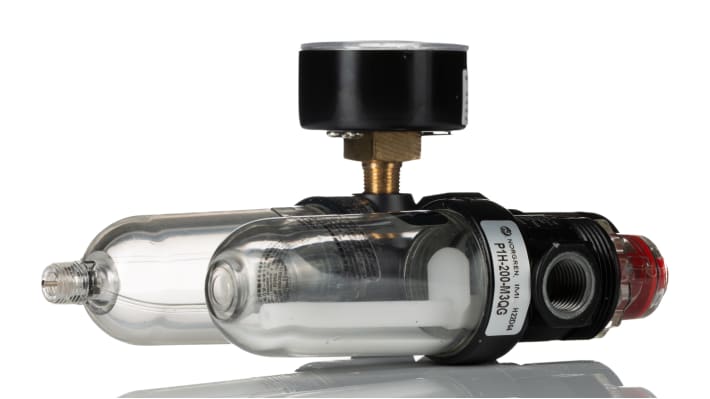 IMI Norgren G 1/4 Filter Regulator Lubricator, Automatic Drain, 40μm Filtration Size - Without Pressure Gauge – Model: P1H-200-M3QG