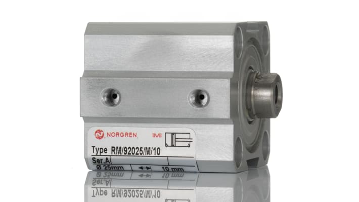 IMI Norgren Pneumatic Cylinder - RM/92000/M, 25mm Bore, 10mm Stroke, RM/92025/M Series, Double Acting – Model: RM/92025/M/10