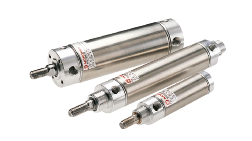 IMI Norgren Pneumatic Roundline Cylinder - 63mm Bore, 100mm Stroke, RT/57200/M Series, Double Acting – Model: RT/57263/M/100