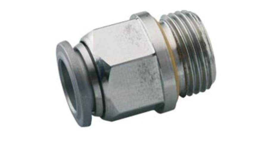 IMI Norgren, G 3/8 Male to Push In 12 mm, Threaded-to-Tube Connection Style – Model: S02251238