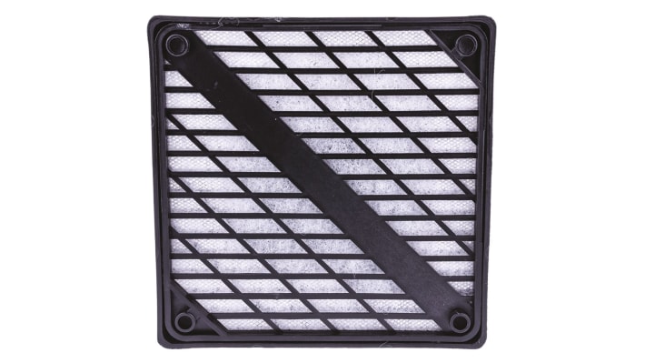 ebm-papst Fan Filter for 119mm Fans, PET Filter, Plastic Frame, 126 x 126mm – Model: PMFA120T