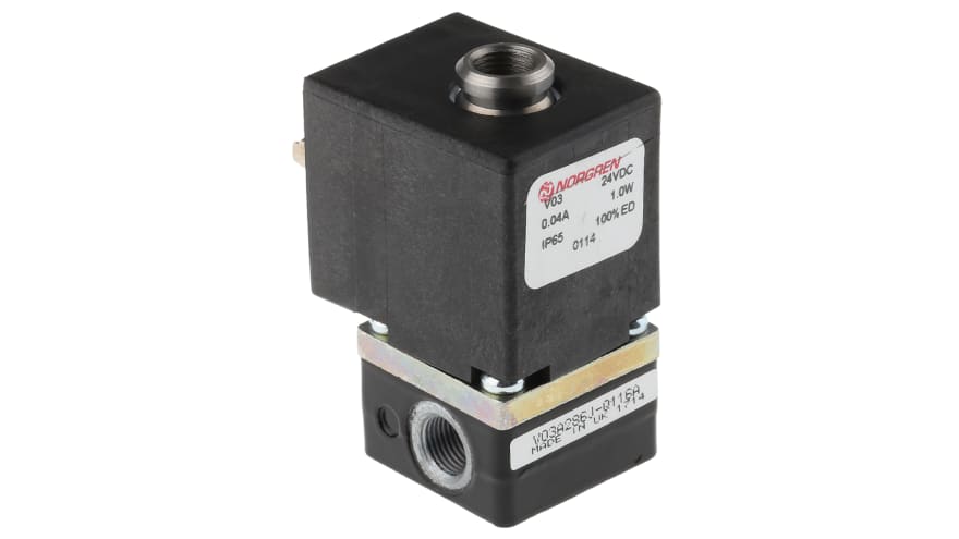 Norgren 2/2 Pneumatic Solenoid Valve - Solenoid/Spring G 1/8 V03 Series 24V dc – Model: V03A286J-B613A