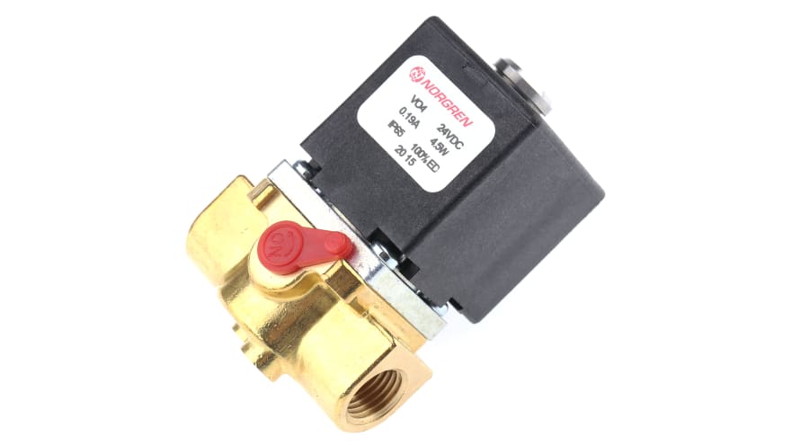 Norgren 2/2 Pneumatic Solenoid Valve - Solenoid/Spring G 1/4 V04 Series 24V dc – Model: V04B286M-B423A