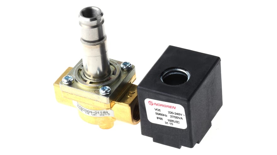 Norgren 2/2 Pneumatic Solenoid Valve - Solenoid/Spring G 1/4 V05 Series 220→240V ac, V05B286N-B439A – Model: V05B286N-B439A
