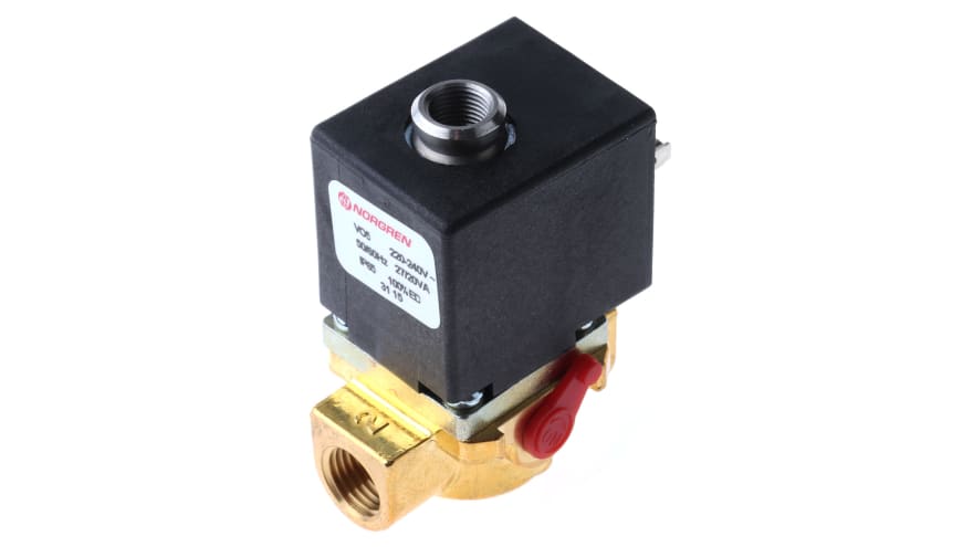 Norgren 2/2 Pneumatic Solenoid Valve - Solenoid/Spring G 1/4 V05 Series 220→240V ac, V05B286N-B439A – Model: V05B286N-B439A