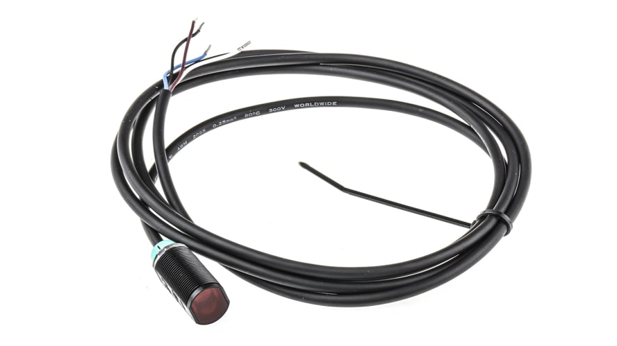 GLV18-8-200/115/120, Pepperl + Fuchs Diffuse Photoelectric Sensor, Barrel Sensor, 200 mm Detection Range – Model: GLV18-8-200/115/120