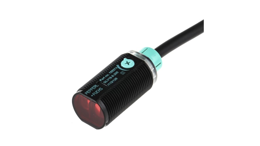 GLV18-8-200/115/120, Pepperl + Fuchs Diffuse Photoelectric Sensor, Barrel Sensor, 200 mm Detection Range – Model: GLV18-8-200/115/120