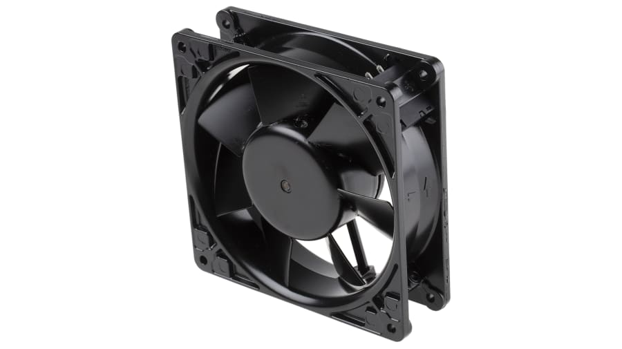 ebm-papst W2G115 Series Axial Fan, 24 V dc, DC Operation, 245m³/h, 4.7W, 196mA Max, 127 x 127 x 38mm – Model: W2G115-AD17-02
