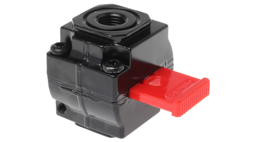 Norgren R72G Series, Pneumatic Shuttle Valve OR Logic Function Threaded Connection, G 1/4 Female Thread, 17 bar Max – Model: T72T-2GA-P1N