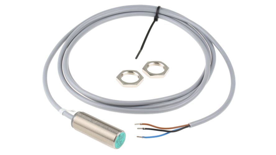 NBB5-18GM50-E0, Pepperl + Fuchs Inductive Barrel-Style Proximity Sensor, M18 x 1, 5 mm Detection, NPN Output, 5 → 36 V dc, IP68 – Model: NBB