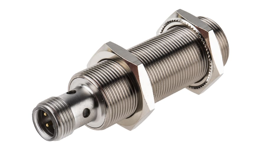 NBB5-18GM50-E0-V1, Pepperl + Fuchs Inductive Barrel-Style Proximity Sensor, M18 x 1, 5 mm Detection, NPN Output, 5 → 36 V dc, IP68 – Model: 