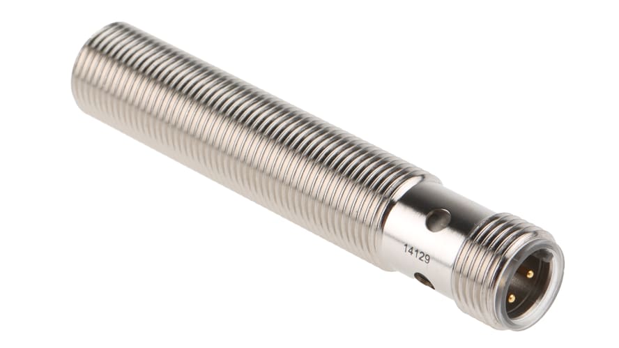 NBB4-12GM50-E0-V1, Pepperl + Fuchs Inductive Barrel-Style Proximity Sensor, M12 x 1, 4 mm Detection, NPN Output, 5 → 36 V dc, IP68 – Model: 