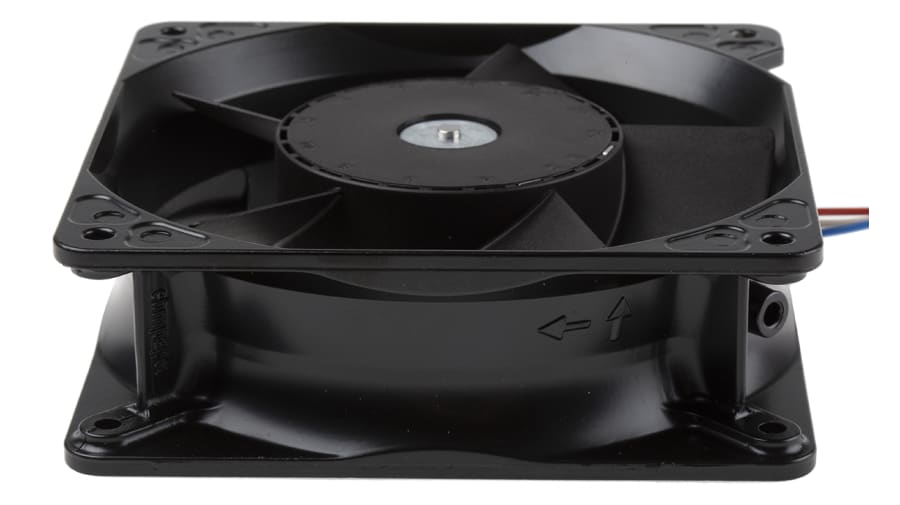 ebm-papst 4100 NH5 - S-Force Series Axial Fan, 24 V dc, DC Operation, 390m³/h, 45W, 1.875A Max, 119 x 119 x 38mm – Model: 4114N/2H5