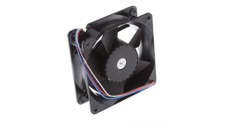 ebm-papst 4100 NH3 - S-Force Series Axial Fan, 12 V dc, DC Operation, 310m³/h, 21.6W, 1.8A Max, 119 x 119 x 38mm – Model: 4112N/2H3