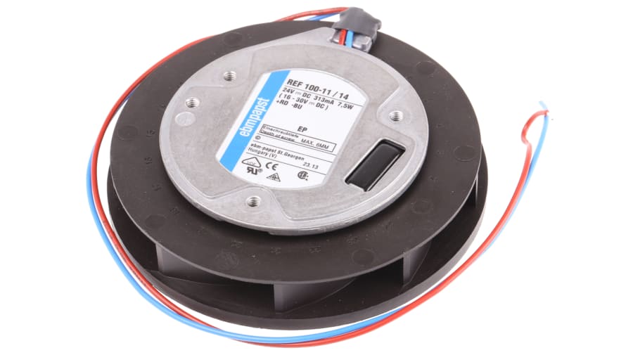 ebm-papst REF 100 Series Centrifugal Fan, 24 V dc, 86m³/h, DC Operation – Model: REF100-11/14
