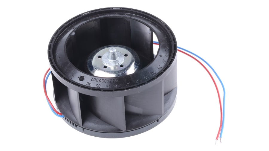 ebm-papst RER 101 N Series Centrifugal Fan, 12 V dc, 190m³/h, DC Operation, 101 x 51.7mm – Model: RER101-36/12NHH