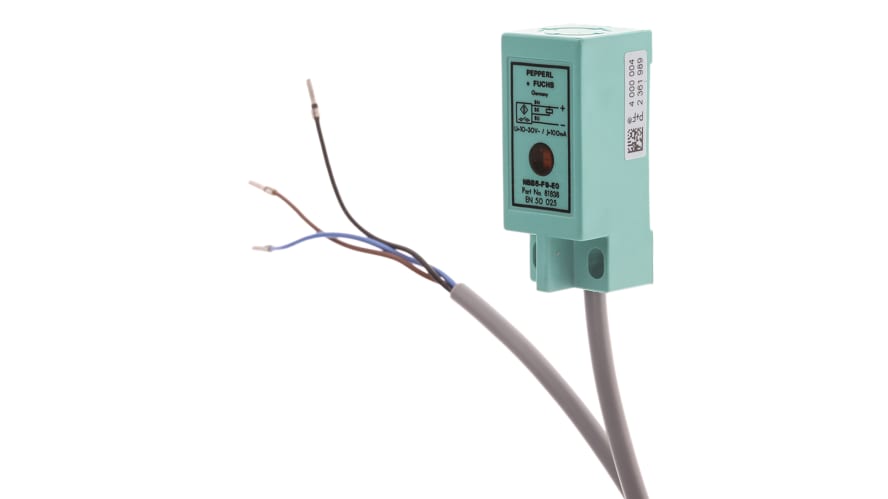 NBB5-F9-E0, Pepperl + Fuchs Inductive Block-Style Proximity Sensor, 5 mm Detection, NPN Output, 10 → 30 V dc, IP67 – Model: NBB5-F9-E0