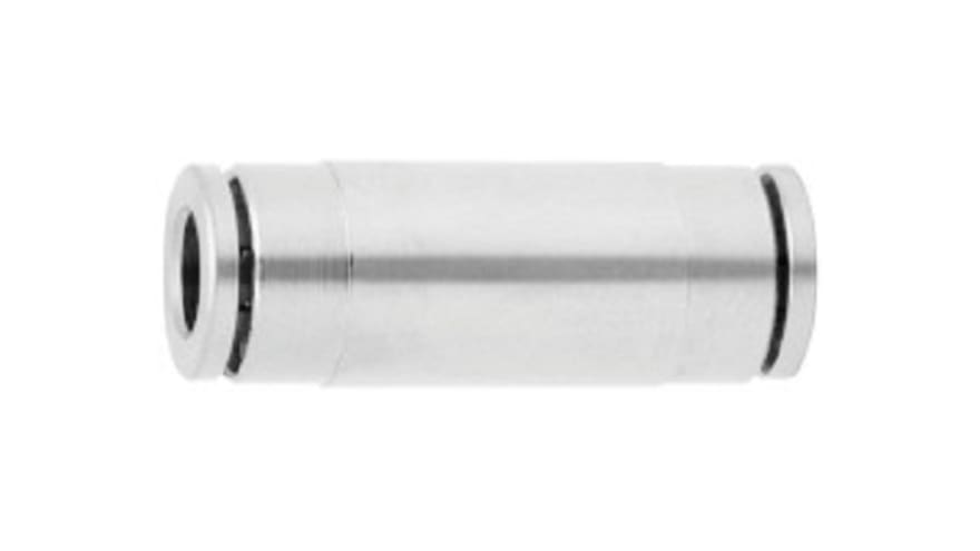 Norgren PNEUFIT 10 Series Straight Tube-to-Tube Adaptor, Push In 4 mm to Push In 4 mm, Tube-to-Tube Connection Style – Model: 100200400