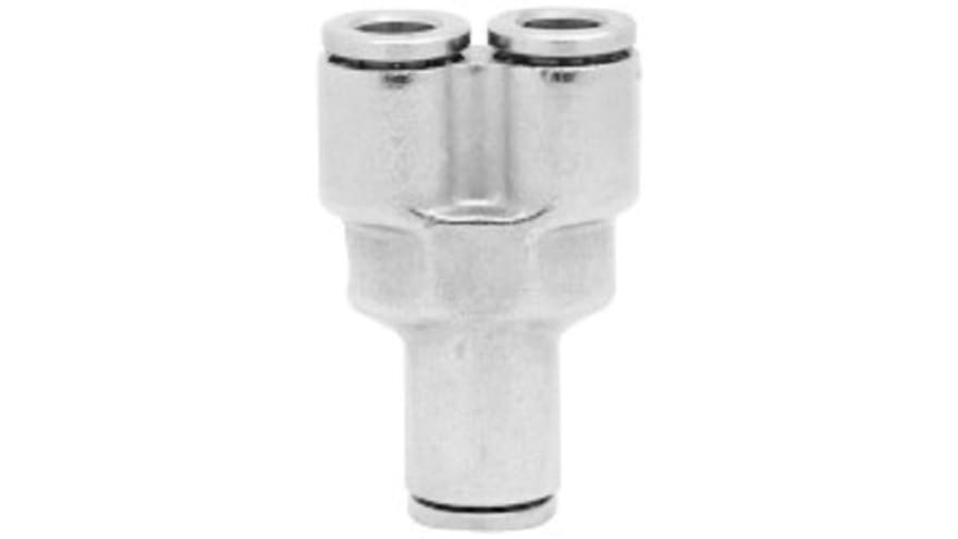 Norgren PNEUFIT 10 Series Straight Fitting, Push In 6 mm to Push In 6 mm, Tube-to-Tube Connection Style – Model: 100820600