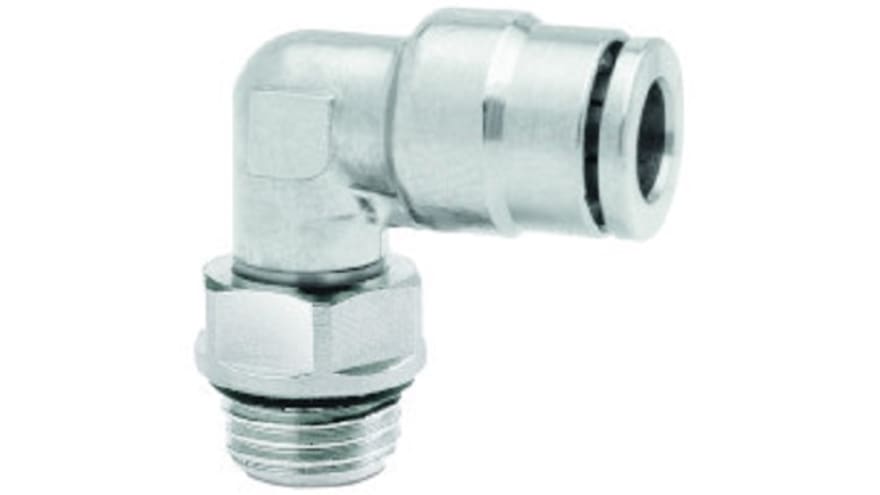 Norgren PNEUFIT 10 Series Straight Threaded Adaptor, M5 Male to Push In 6 mm, Threaded-to-Tube Connection Style – Model: 102470605