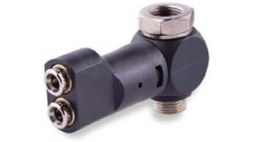 Norgren PNEUFIT 10 Series Straight Threaded Adaptor, G 1/8 Male to Push In 4 mm, Threaded Connection Style – Model: 102GD0418