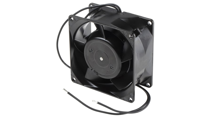 ebm-papst 8000 N Series Axial Fan, 230 V ac, AC Operation, 30m³/h, 9W, 39mA Max, 80 x 80 x 38mm – Model: 8880N