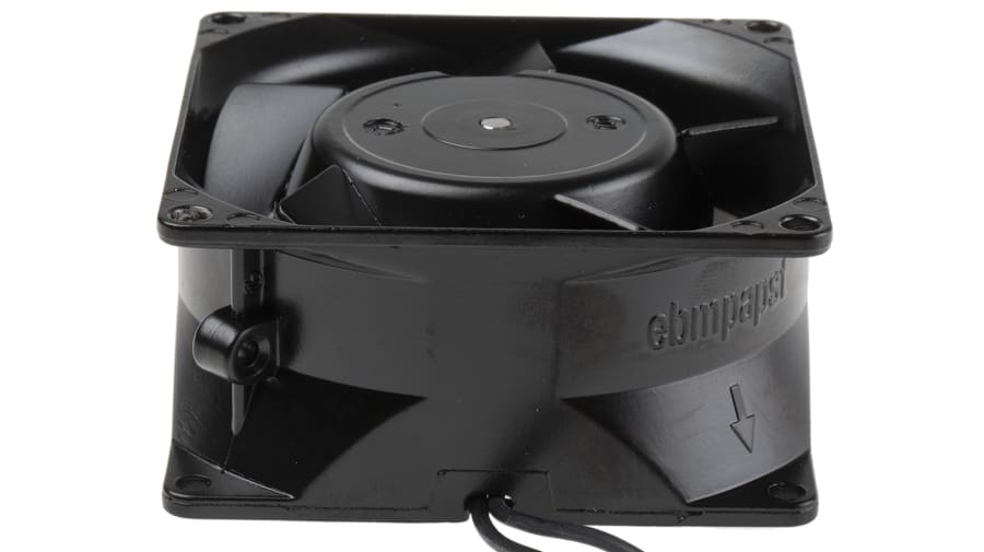 ebm-papst 8000 N Series Axial Fan, 230 V ac, AC Operation, 30m³/h, 9W, 39mA Max, 80 x 80 x 38mm – Model: 8880N