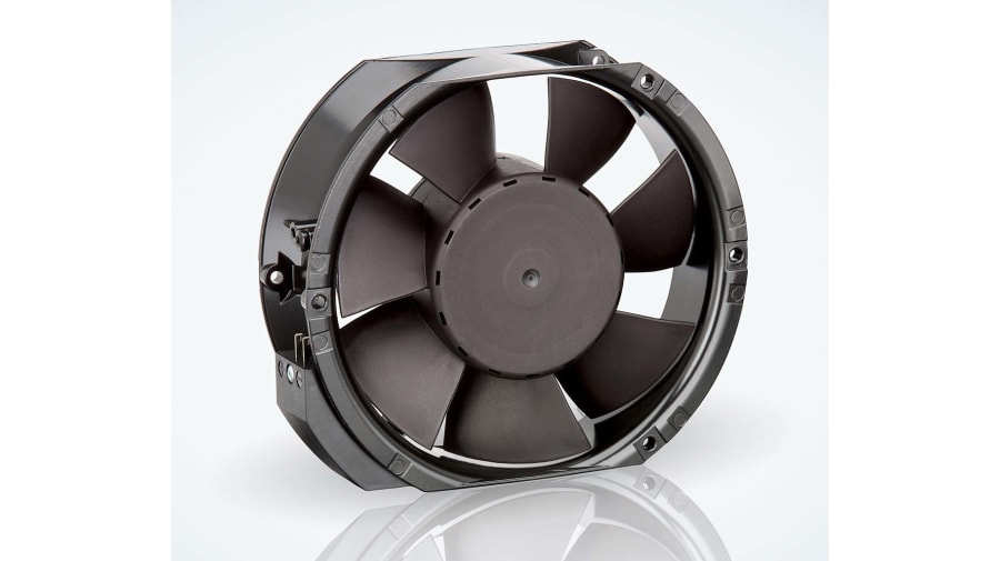 ebm-papst 6400 Series Axial Fan, 24 V dc, DC Operation, 410m³/h, 17W, 750mA Max, IP20, 172 x 150 x 51mm – Model: 6424
