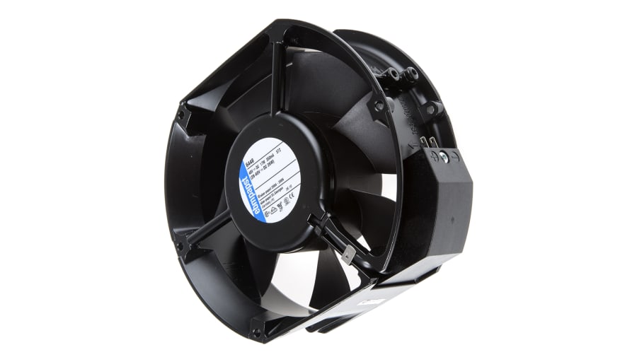 ebm-papst 6400 Series Axial Fan, 48 V dc, DC Operation, 410m³/h, 17W, 350mA Max, 172 x 150 x 51mm – Model: 6448