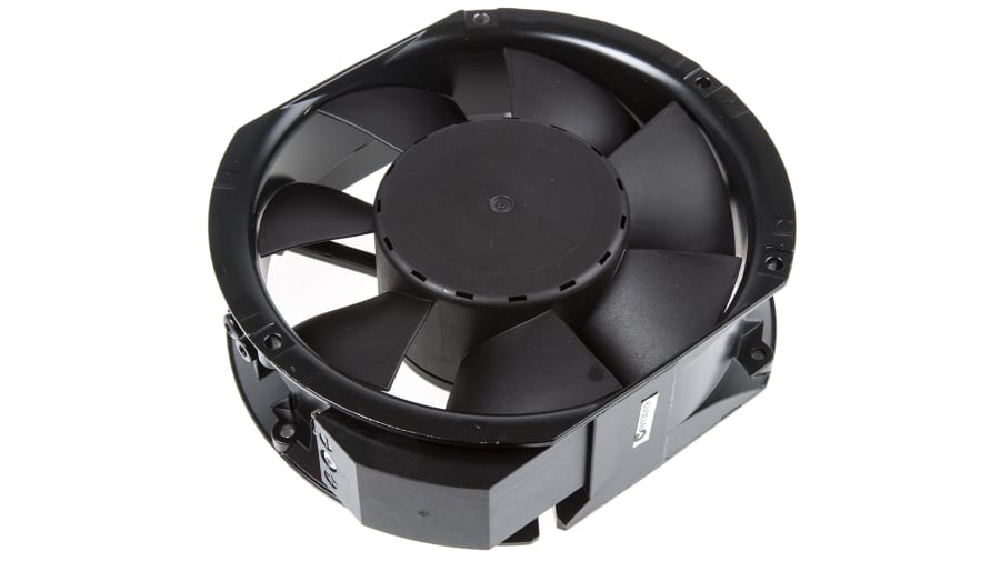 ebm-papst 6400 Series Axial Fan, 48 V dc, DC Operation, 410m³/h, 17W, 350mA Max, 172 x 150 x 51mm – Model: 6448