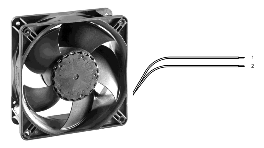 ebm-papst AxiACi 120 Series Axial Fan, 115 V ac, 230 V ac, AC Operation, 64m³/h, 1.1W, IP65, 120 x 120 x 38mm – Model: AxiACi120-00205