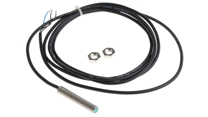 NBB2-8GM50-E0, Pepperl + Fuchs Inductive Barrel-Style Proximity Sensor, M8 x 1, 2 mm Detection, NPN Output, 10 → 30 V dc, IP67 – Model: NBB2